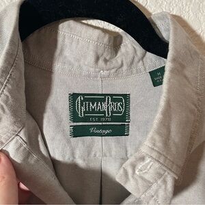 Gitman Bros Vintage Slim Oxford Shirt Light Gray Men’s Medium made in USA